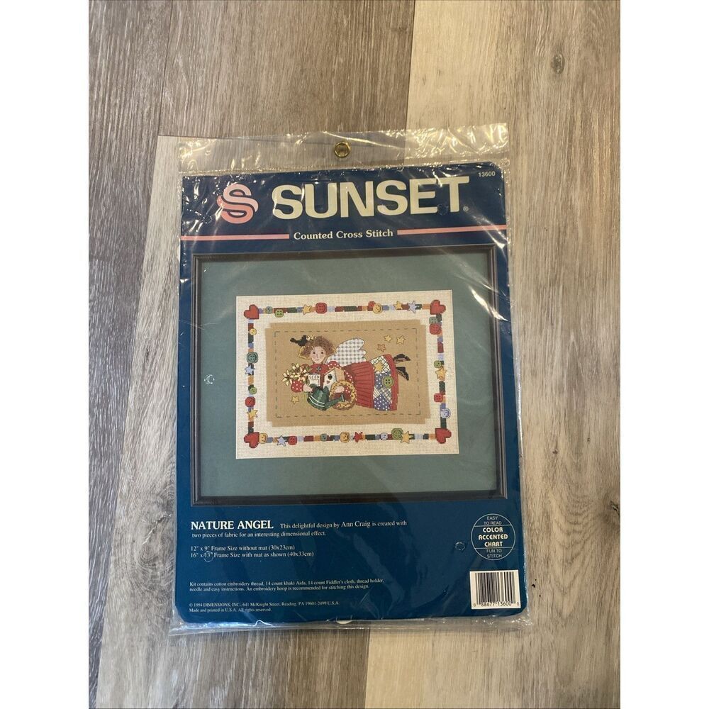 *Nature Angel Kit #13600  Sunset Ann Craig Counted Cross Stitch